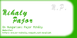 mihaly pajor business card